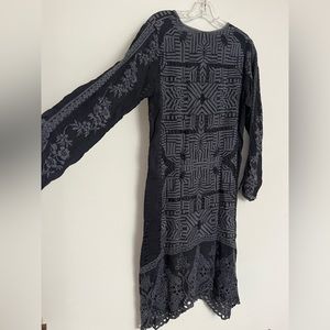 Johnny Was casual dress. Navy, Size XS
